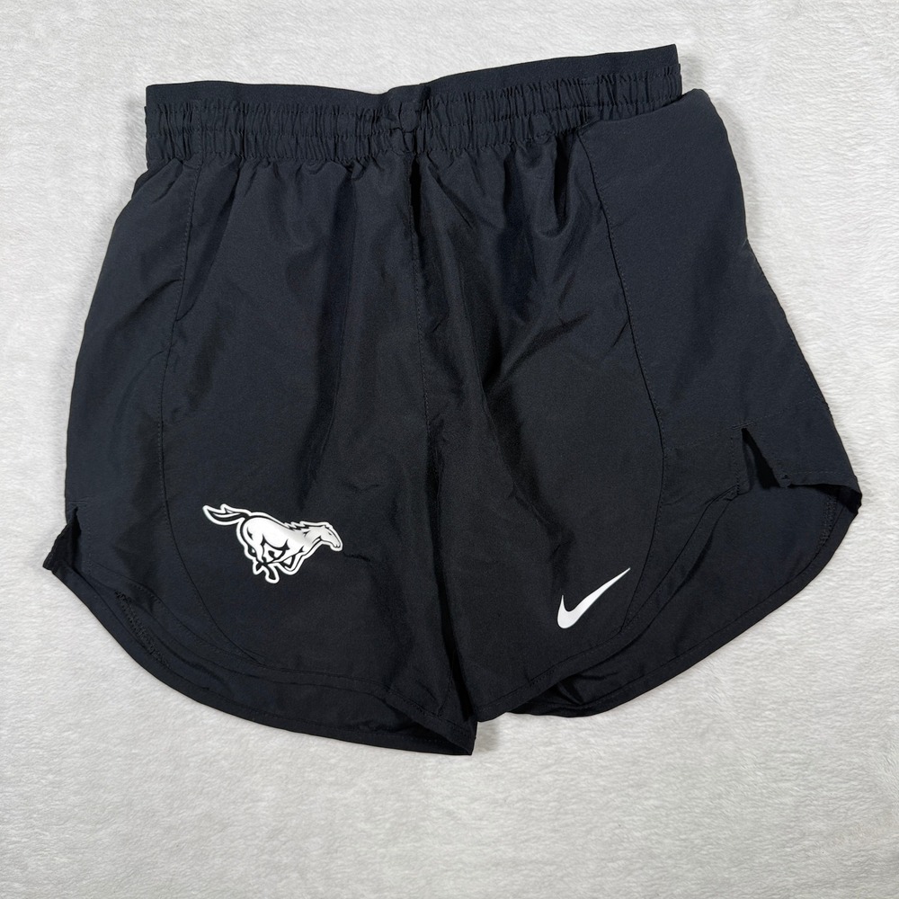 Nike Dri-FIT‎ Running Shorts Black Horse Logo Athletic Gym Workout Womens XS